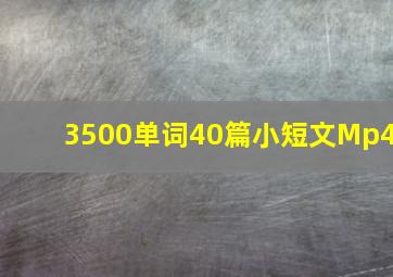 3500单词40篇小短文Mp4