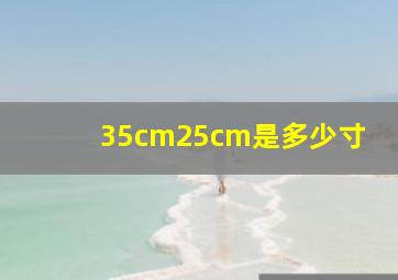 35cm25cm是多少寸