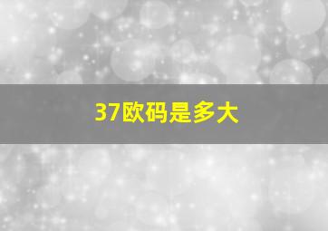 37欧码是多大