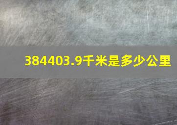 384403.9千米是多少公里