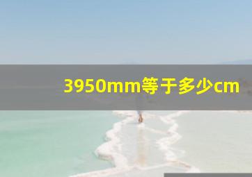 3950mm等于多少cm