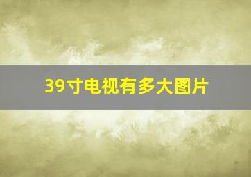 39寸电视有多大图片