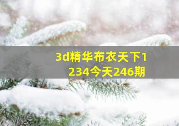 3d精华布衣天下1234今天246期