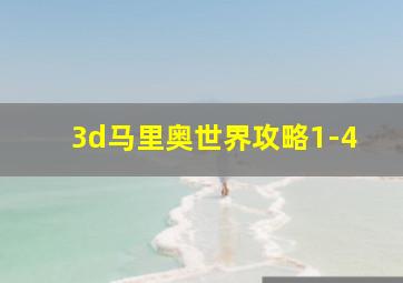 3d马里奥世界攻略1-4