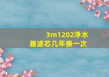 3m1202净水器滤芯几年换一次