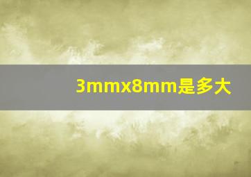 3mmx8mm是多大