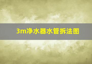 3m净水器水管拆法图