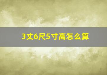 3丈6尺5寸高怎么算