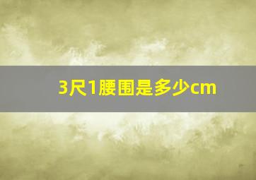 3尺1腰围是多少cm