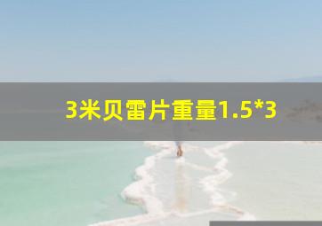 3米贝雷片重量1.5*3