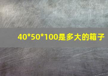 40*50*100是多大的箱子