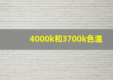 4000k和3700k色温