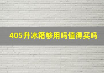 405升冰箱够用吗值得买吗