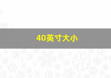 40英寸大小