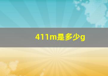 411m是多少g