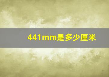 441mm是多少厘米