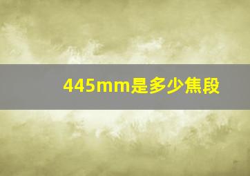 445mm是多少焦段