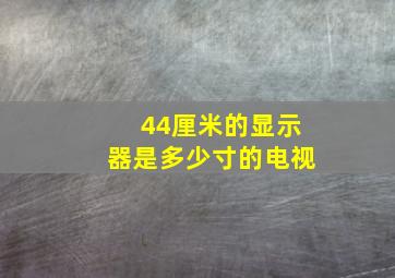 44厘米的显示器是多少寸的电视