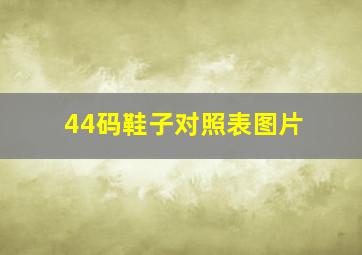 44码鞋子对照表图片