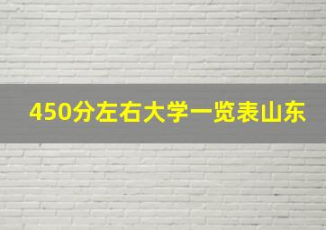 450分左右大学一览表山东