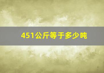 451公斤等于多少吨