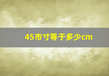 45市寸等于多少cm