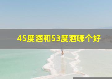 45度酒和53度酒哪个好