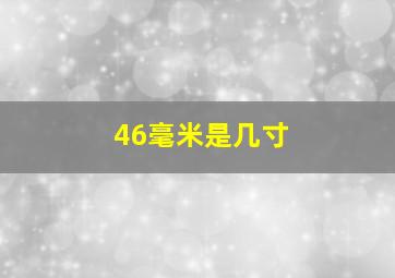 46毫米是几寸