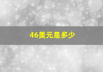 46美元是多少