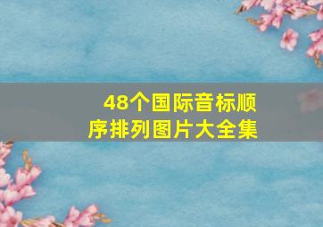 48个国际音标顺序排列图片大全集