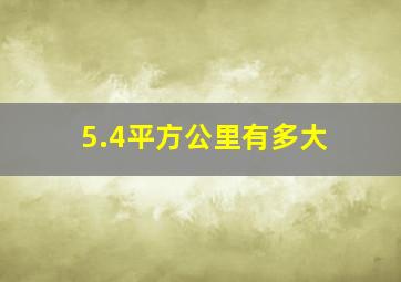 5.4平方公里有多大