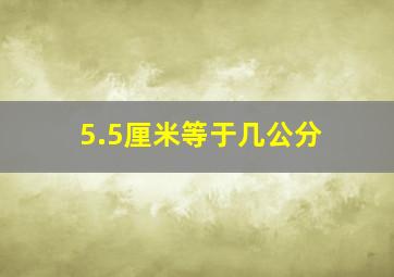 5.5厘米等于几公分