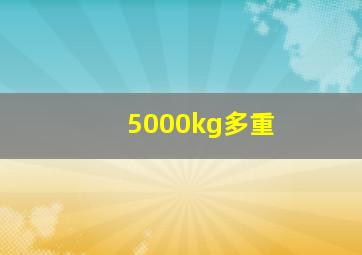 5000kg多重