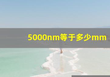 5000nm等于多少mm