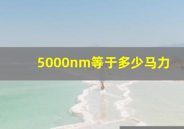 5000nm等于多少马力