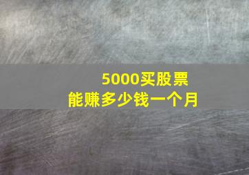 5000买股票能赚多少钱一个月