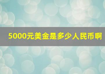 5000元美金是多少人民币啊