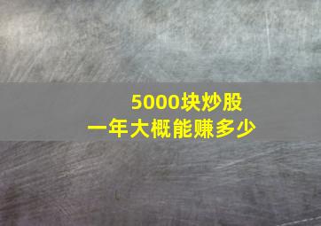 5000块炒股一年大概能赚多少