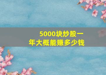 5000块炒股一年大概能赚多少钱