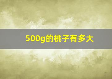 500g的桃子有多大