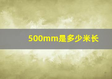 500mm是多少米长