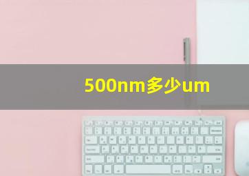 500nm多少um