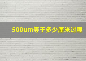 500um等于多少厘米过程