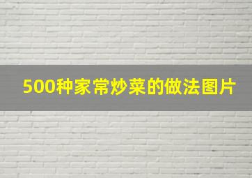 500种家常炒菜的做法图片