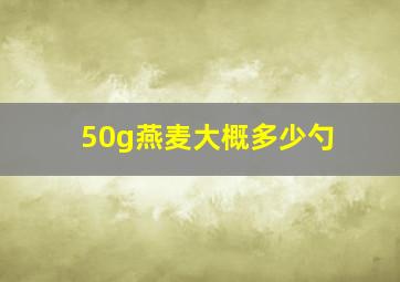 50g燕麦大概多少勺