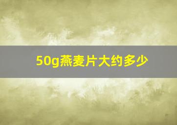 50g燕麦片大约多少