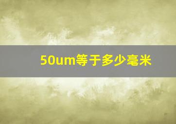 50um等于多少毫米