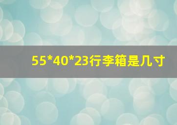 55*40*23行李箱是几寸