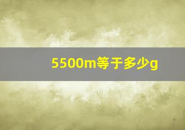 5500m等于多少g