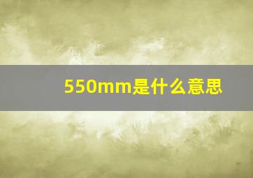 550mm是什么意思